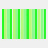 Lime Green Stripes Inpakpapier Vel (Voorkant 3)