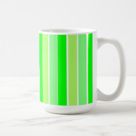 Lime Green Stripes Koffiemok