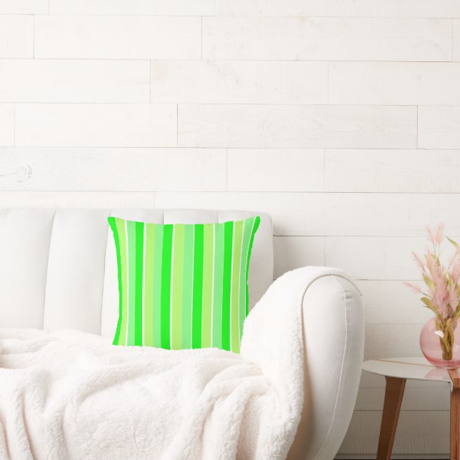 Lime Green Stripes Kussen (Bank)