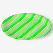 Lime Green Stripes Papieren Bordje (Gekanteld)