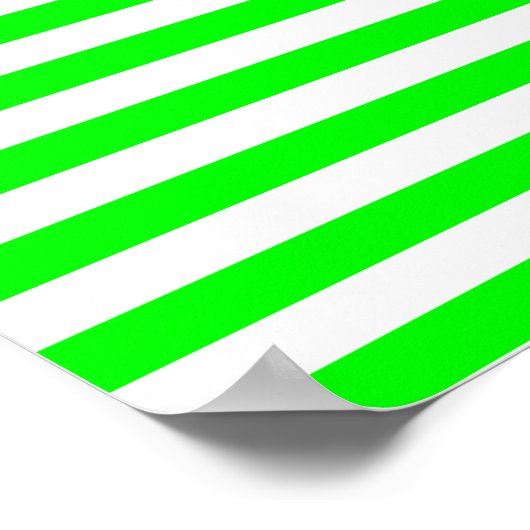 Lime Green Stripes Poster (Hoek)