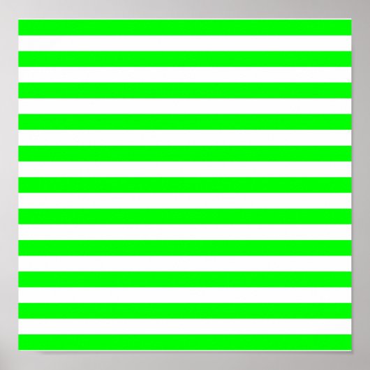 Lime Green Stripes Poster (Voorkant)