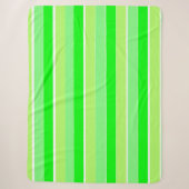 Lime Green Stripes Sherpa Deken (Voorkant)