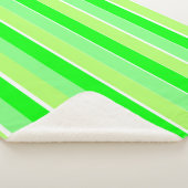 Lime Green Stripes Sherpa Deken (3/4)
