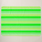 Lime Green Stripes Sherpa Deken (Voorkant (horizontaal))