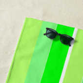 Lime Green Stripes Strandlaken (In situ)
