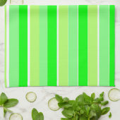 Lime Green Stripes Theedoek (Gevouwen)
