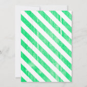 Lime Green Stripes Wedding Invitations Kaart (Achterkant)