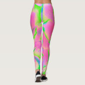 Lime Green Succulent Sedum Detail Leggings (Achterkant)