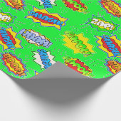 Lime Green Superhero Super Powers Kind Cadeaupapier (Hoek)