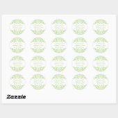 Lime Green Swirl Flower Bedankt Sticker (Vel)