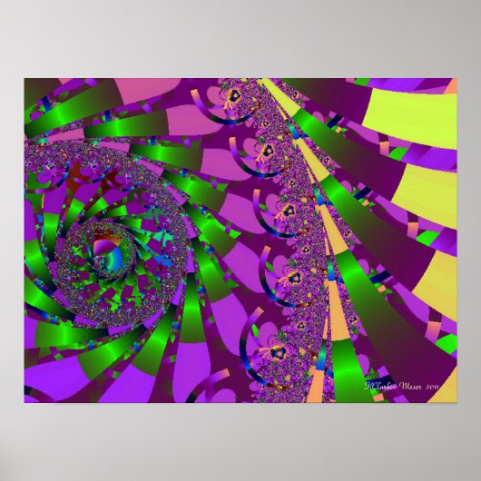 Lime Green Swirl Poster (Voorkant)