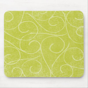 Lime Green Swirls Muismat