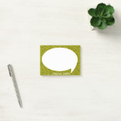 Lime Green Talk Bubble Ronde gepersonaliseerd Post-it® Notes (Kantoor)