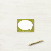 Lime Green Talk Bubble Ronde gepersonaliseerd Post-it® Notes (Op bureau)