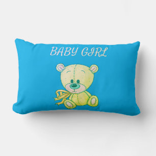 Lime Green Teddy Bear Lumbar Pillow Kussen