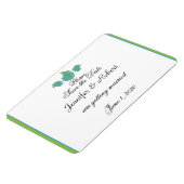 Lime Green Turquoise Shell Bruiloft Save the Date Magneet (Linkerzijde)