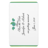 Lime Green Turquoise Shell Bruiloft Save the Date Magneet (Verticaal)