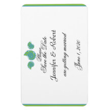 Lime Green Turquoise Shell Bruiloft Save the Date