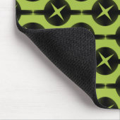 Lime Green Uncommon Circles Mousepad Muismat (Hoek)