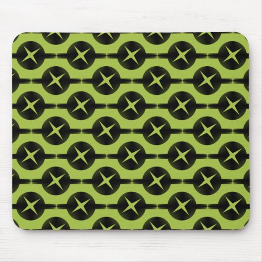 Lime Green Uncommon Circles Mousepad Muismat (Voorkant)
