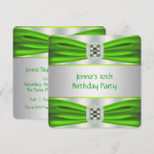 Lime Green verjaardagsfeestje Kaart (Voorkant / Achterkant)