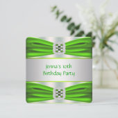 Lime Green verjaardagsfeestje Kaart (Staand voorkant)