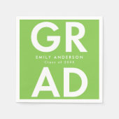 Lime Green | Vet Afstudeerder Afstuderen Servet (Voorkant)