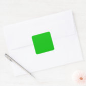 Lime Green Vierkante Sticker (Envelop)