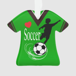 Lime Green Voetbal Shirt Ornament