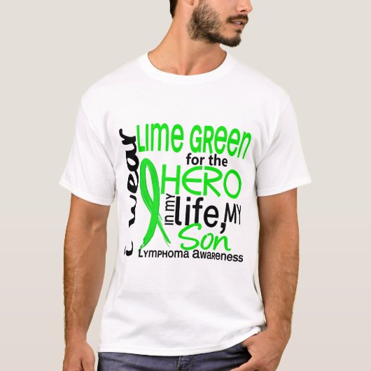 Lime Green voor Hero 2 Son Lymphoma T-shirt (Voorkant)
