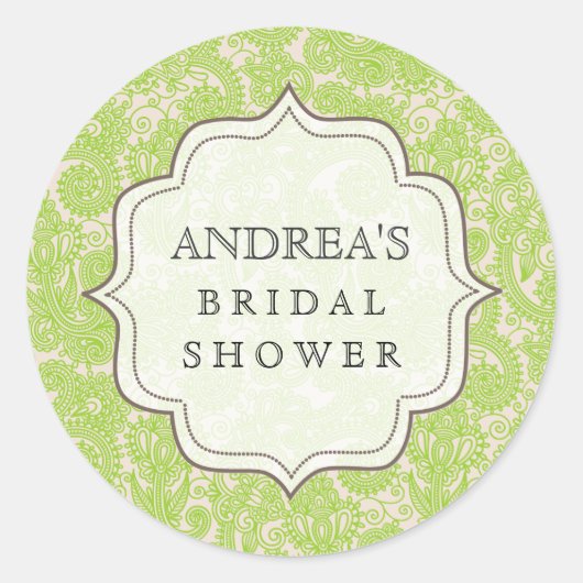 Lime Green Vrijgezellenfeest Dessert Table Label L (Voorkant)