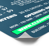 Lime Green Washer, Laundromat, Cleaning Service Poster (Hoek)