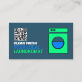 Lime Green Washer, Laundromat, Cleaning Service Visitekaartje (Voorkant)