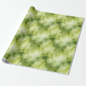Lime Green Waterverf Abstract Cadeaupapier (Uitgerold)
