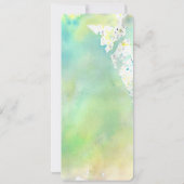 Lime Green Waterverf Menu Kaart (Achterkant)