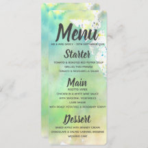Lime Green Waterverf Menu