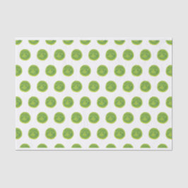 Lime Green Waterverf Polka Dots Tissue Paper Tissuepapier