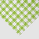 Lime Green Waterverf Stippen Gingham Tissuepapier (Detail)