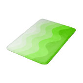 Lime Green Wavey Stripe Modern Bath Mat (Gekanteld)