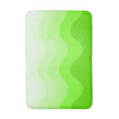 Lime Green Wavey Stripe Modern Bath Mat (Voorkant Verticaal)