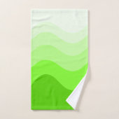 Lime Green Wavey Stripe ModernTowel Bad Handdoek (Handdoek)