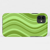 Lime Green Wavy Stripes Pattern Case-Mate iPhone Case (Achterkant (horizontaal))