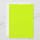 Lime Green Wedding Bright kleurrijk, eenvoudig op  Kaart (Achterkant)