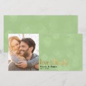 Lime Green Wedding Foto Love & Bedankt Bedankt (Voorkant / Achterkant)