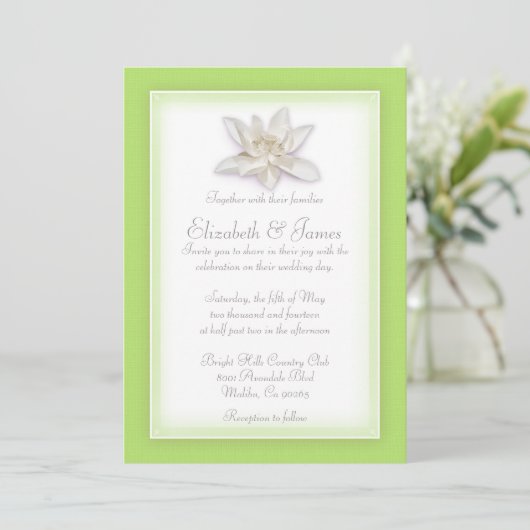 Lime Green Wedding Invitations Kaart (Staand voorkant)