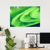 Lime Green Weir At Bath, UK Poster (Thuiskantoor)