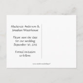  Lime Green Wervelt op Zwart Save The Date Aankondigingskaart (Achterkant)