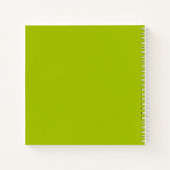 Lime Green White Floral Spiral Notitieboek (Achterkant)