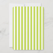 Lime Green White Grey Nautical Wedding Invitation Kaart (Achterkant)